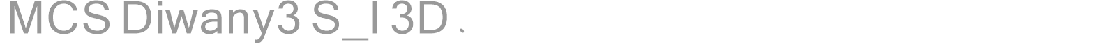 MCS Diwany3 S_I 3D. font preview
